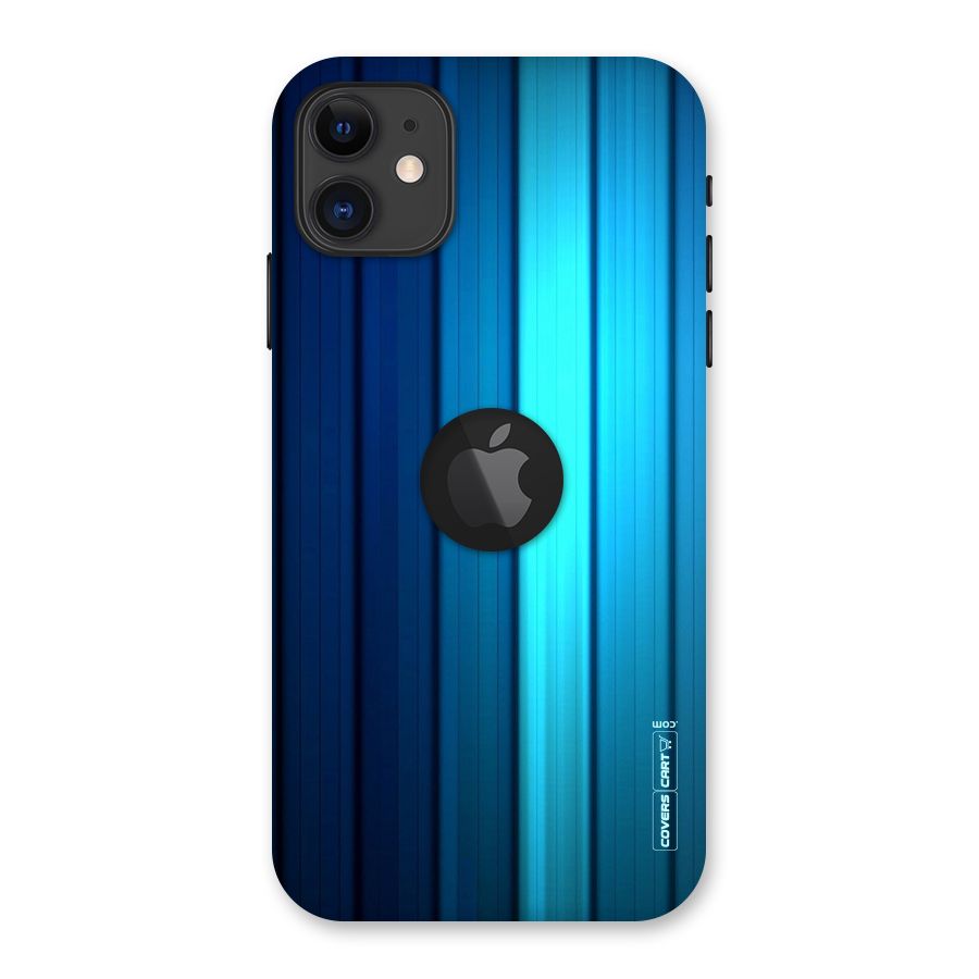Blue Hues Back Case for iPhone 11 Logo Cut