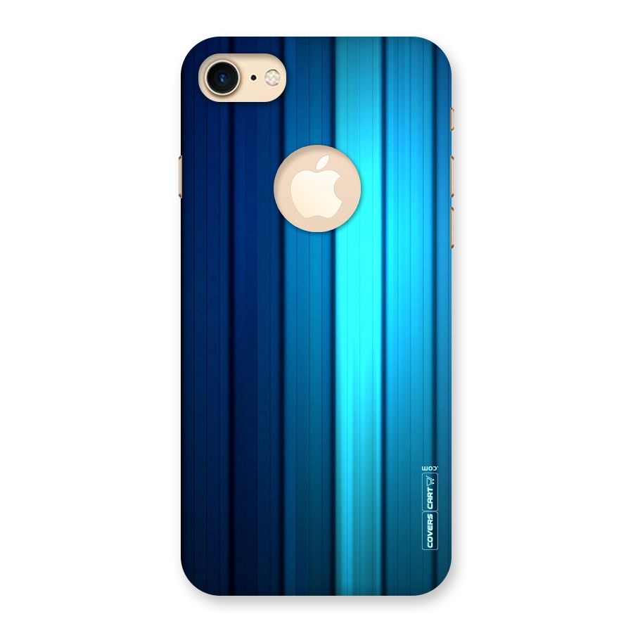 Blue Hues Back Case for iPhone 7 Logo Cut