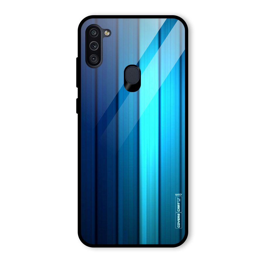 Blue Hues Glass Back Case for Galaxy M11