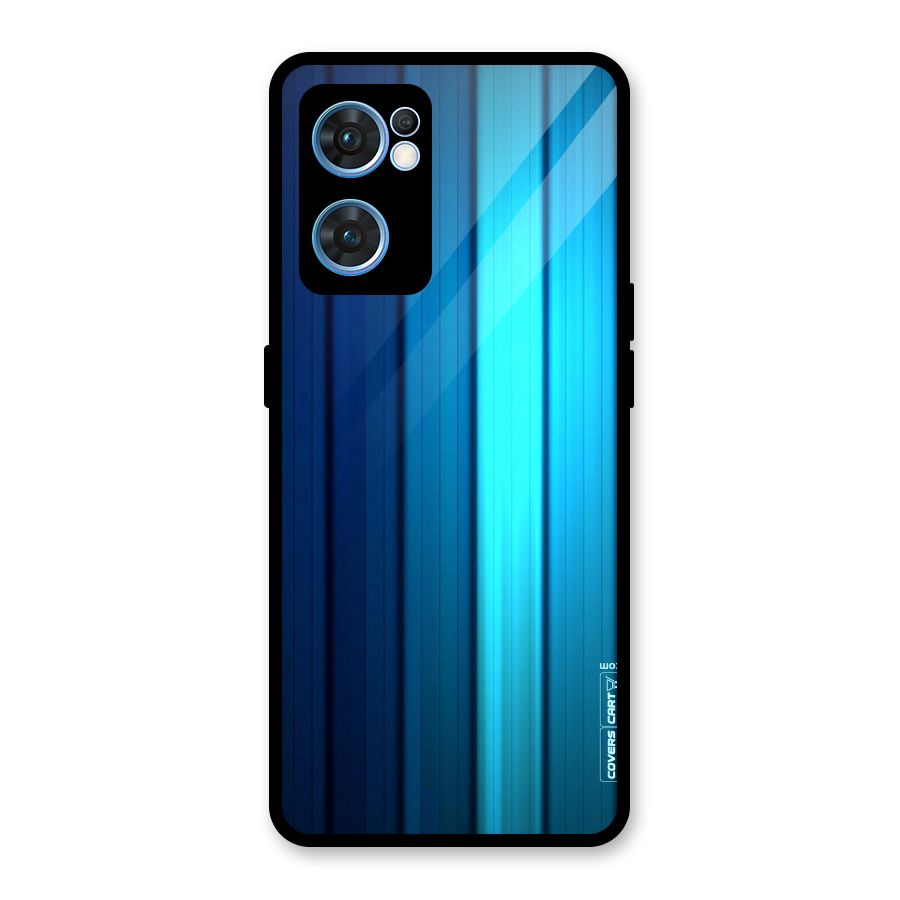 Blue Hues Glass Back Case for Oppo Reno7 5G