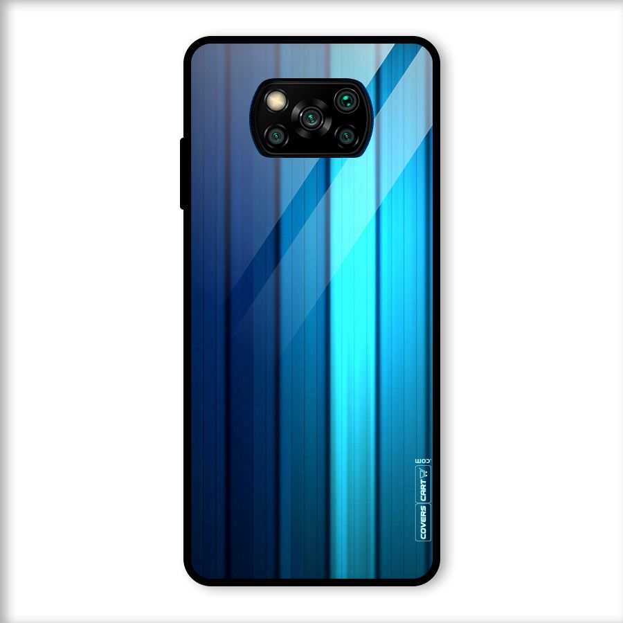 Blue Hues Glass Back Case for Poco X3