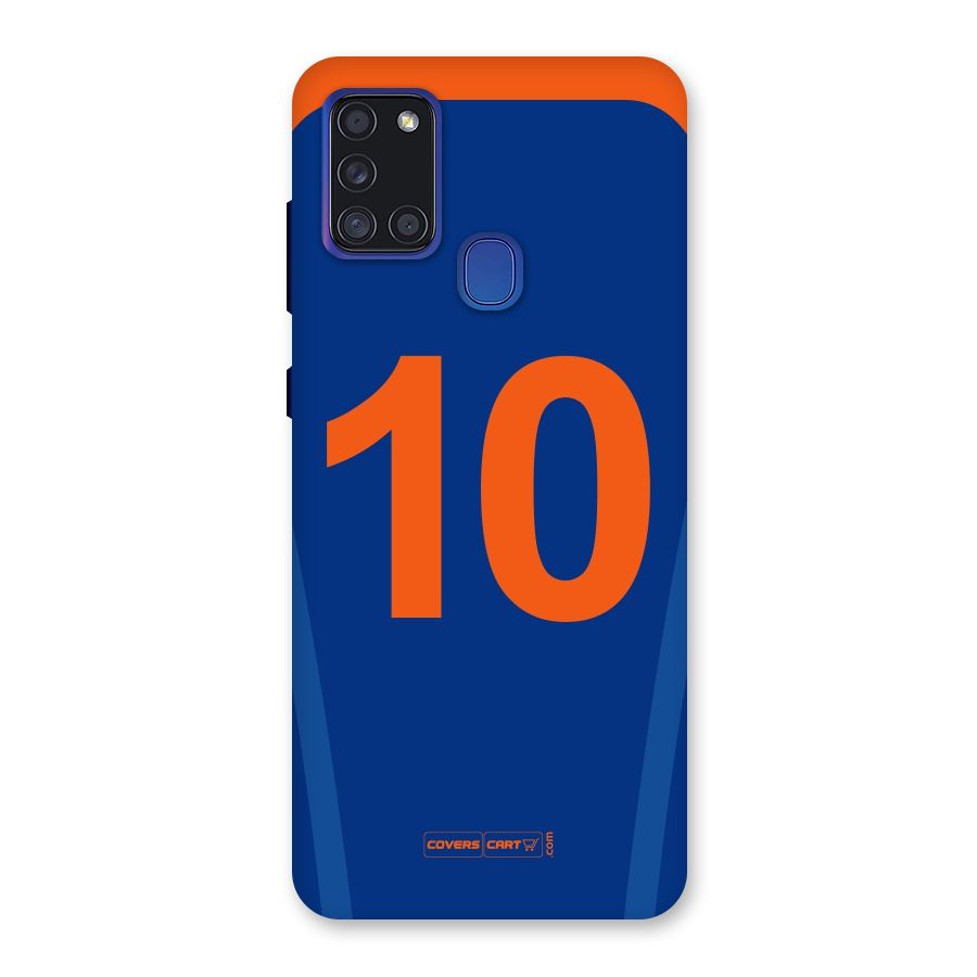 Blue Jersey Back Case for Galaxy A21s