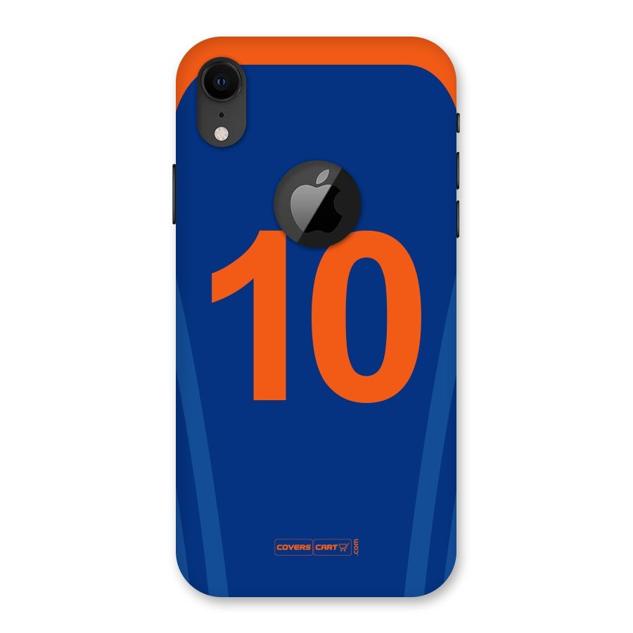 Blue Jersey Back Case for iPhone XR Logo Cut