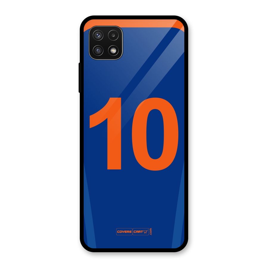 Blue Jersey Glass Back Case for Galaxy A22 5G