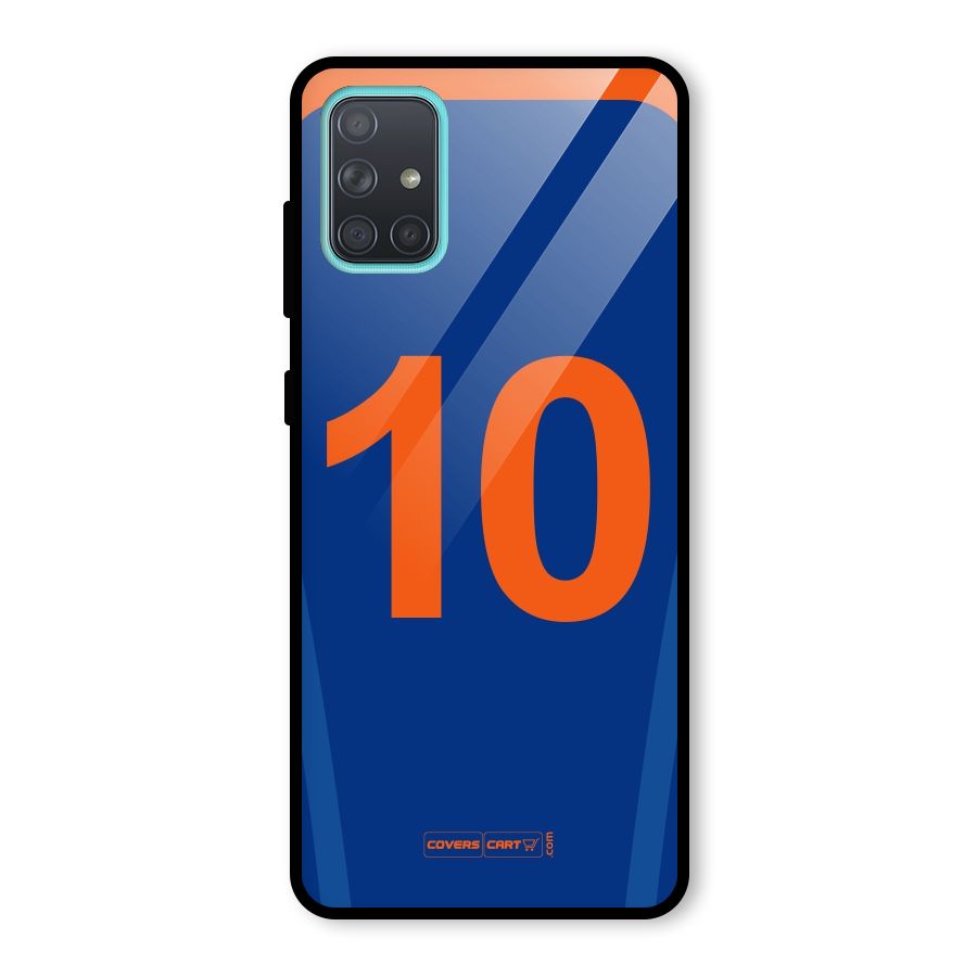 Blue Jersey Glass Back Case for Galaxy A71