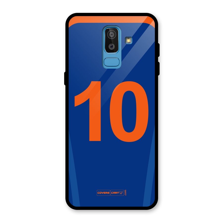 Blue Jersey Glass Back Case for Galaxy J8
