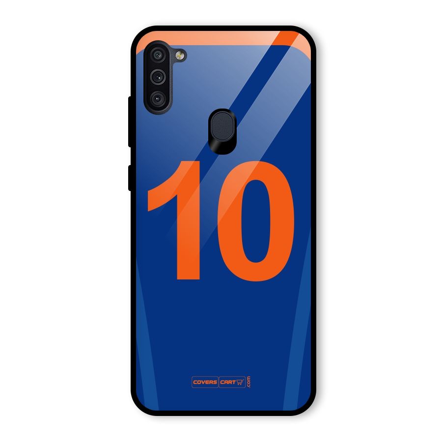 Blue Jersey Glass Back Case for Galaxy M11