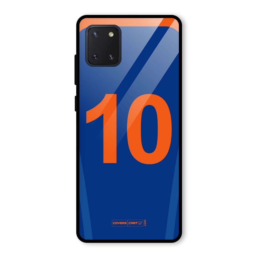 Blue Jersey Glass Back Case for Galaxy Note 10 Lite