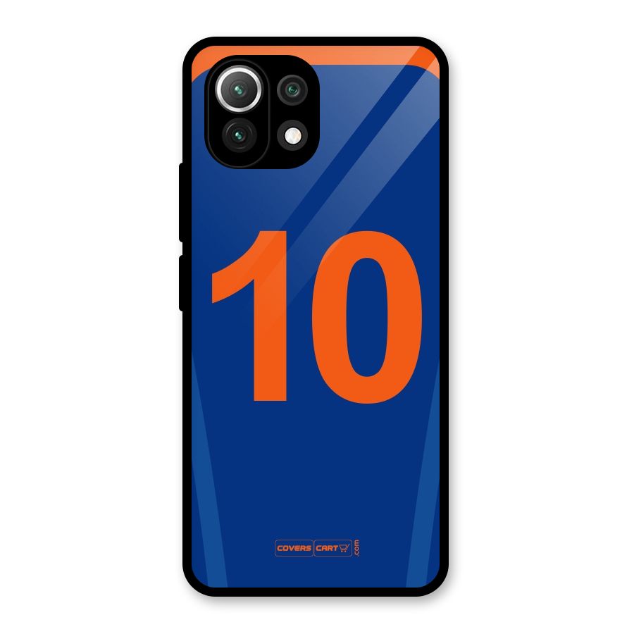 Blue Jersey Glass Back Case for Mi 11 Lite NE 5G