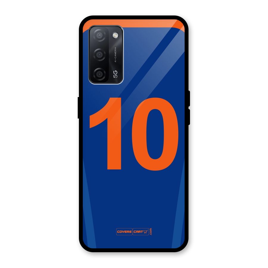Blue Jersey Glass Back Case for Oppo A53s 5G