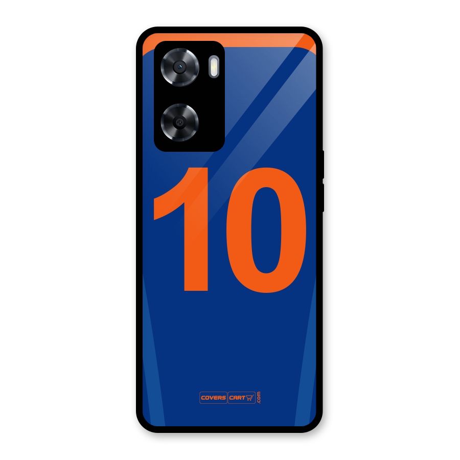 Blue Jersey Glass Back Case for Oppo A57 2022