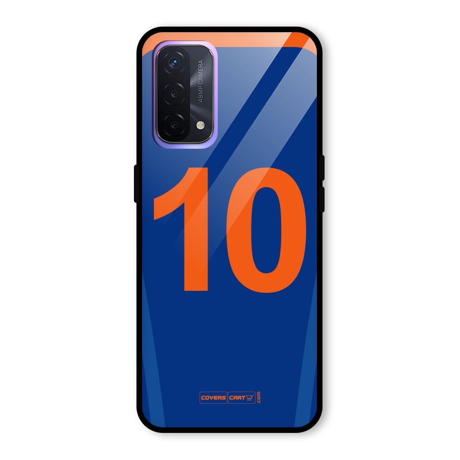 Blue Jersey Glass Back Case for Oppo A74 5G