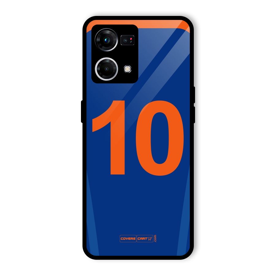 Blue Jersey Glass Back Case for Oppo F21s Pro 4G
