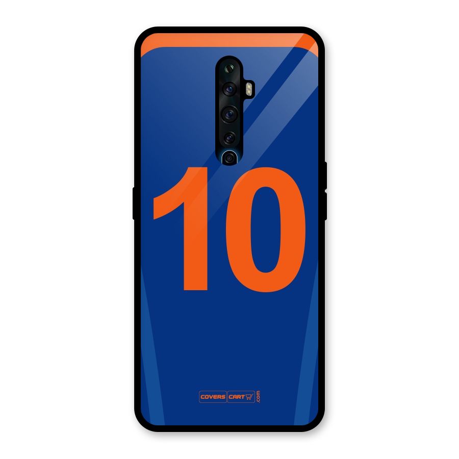 Blue Jersey Glass Back Case for Oppo Reno2 F