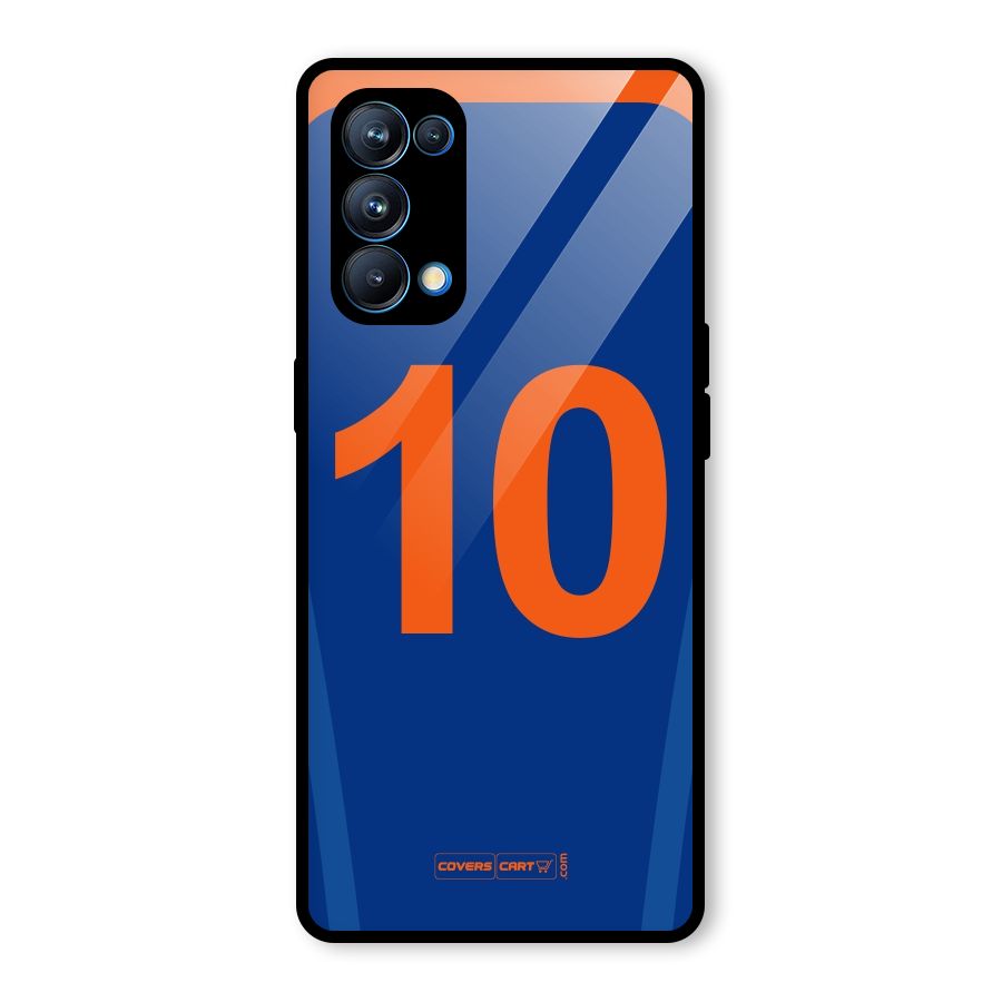 Blue Jersey Glass Back Case for Oppo Reno5 Pro 5G