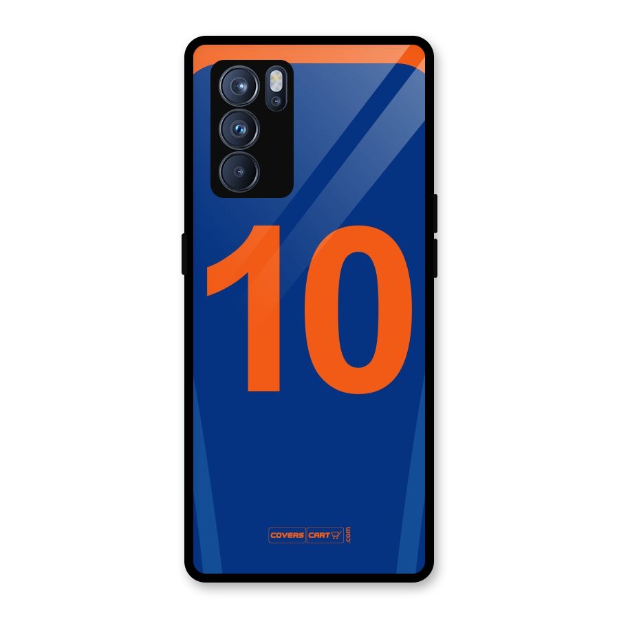 Blue Jersey Glass Back Case for Oppo Reno6 Pro 5G