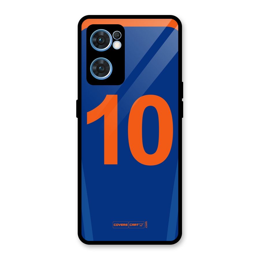 Blue Jersey Glass Back Case for Oppo Reno7 5G