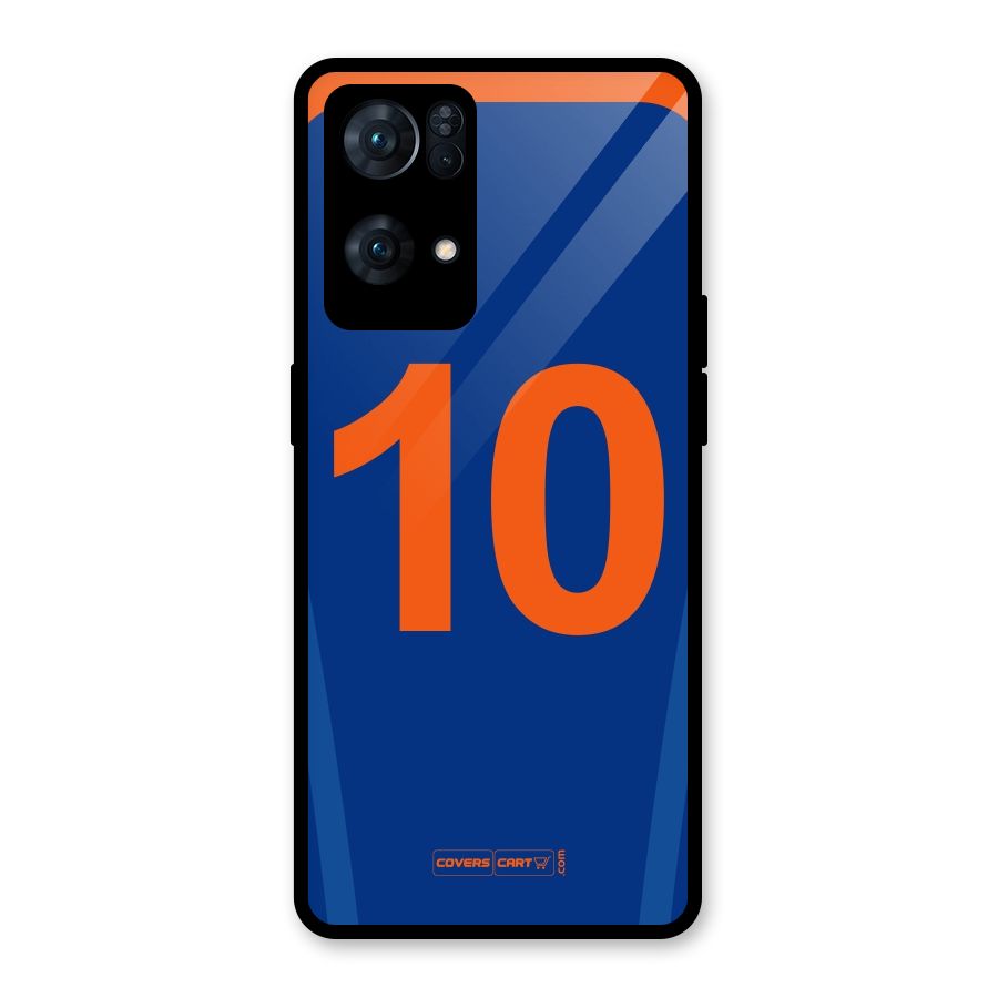 Blue Jersey Glass Back Case for Oppo Reno7 Pro 5G