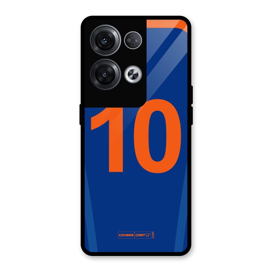 Blue Jersey Glass Back Case for Oppo Reno8 Pro 5G