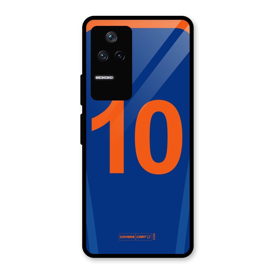 Blue Jersey Glass Back Case for Poco F4 5G