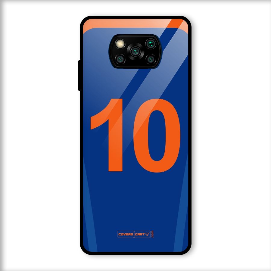 Blue Jersey Glass Back Case for Poco X3