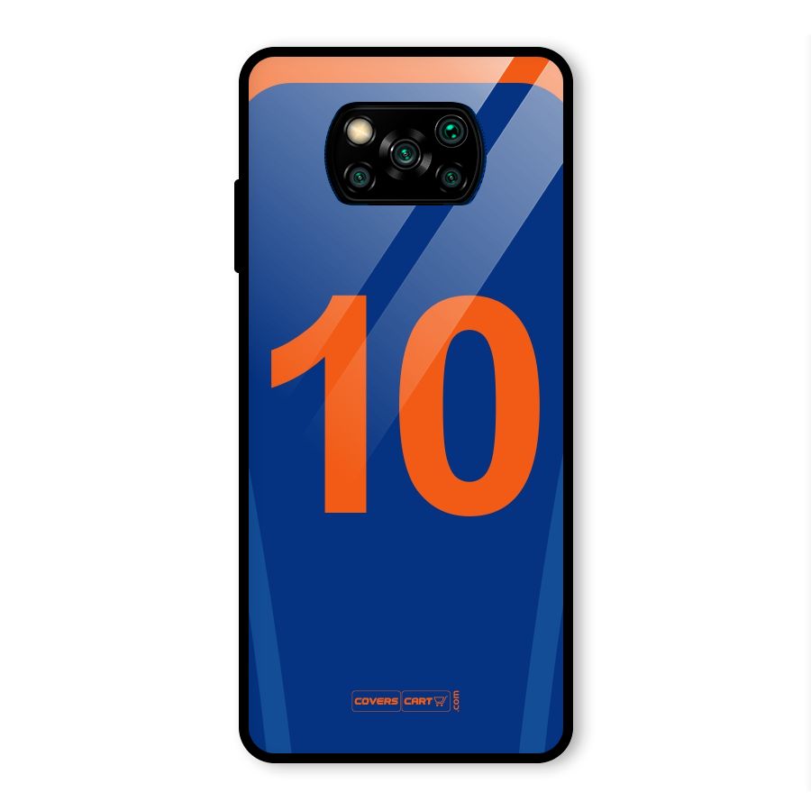 Blue Jersey Glass Back Case for Poco X3 Pro