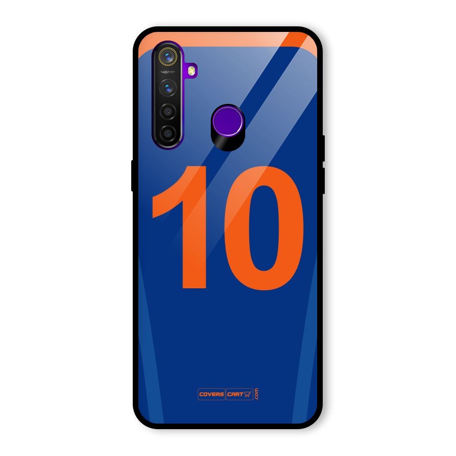 Blue Jersey Glass Back Case for Realme 5 Pro
