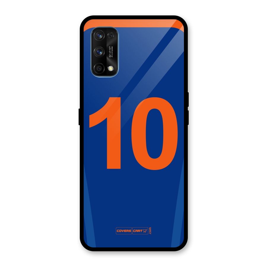 Blue Jersey Glass Back Case for Realme 7 Pro
