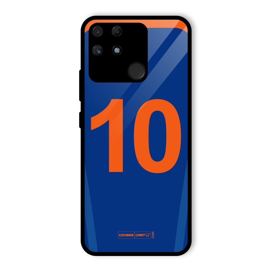 Blue Jersey Glass Back Case for Realme Narzo 50A