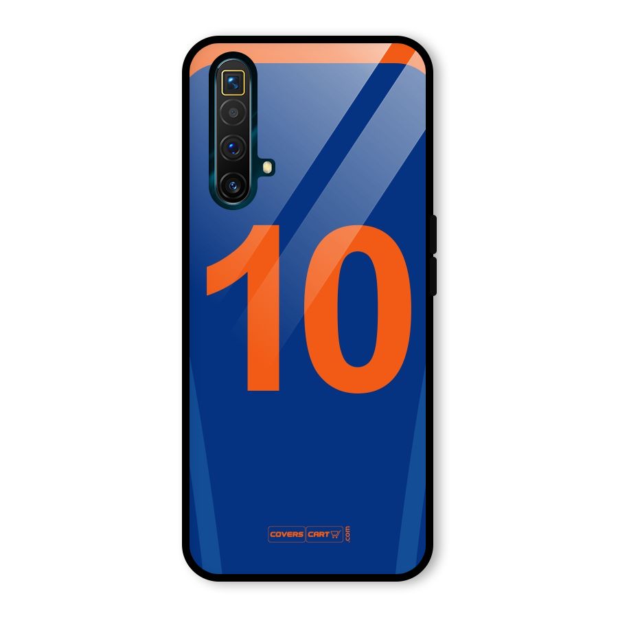 Blue Jersey Glass Back Case for Realme X3 SuperZoom