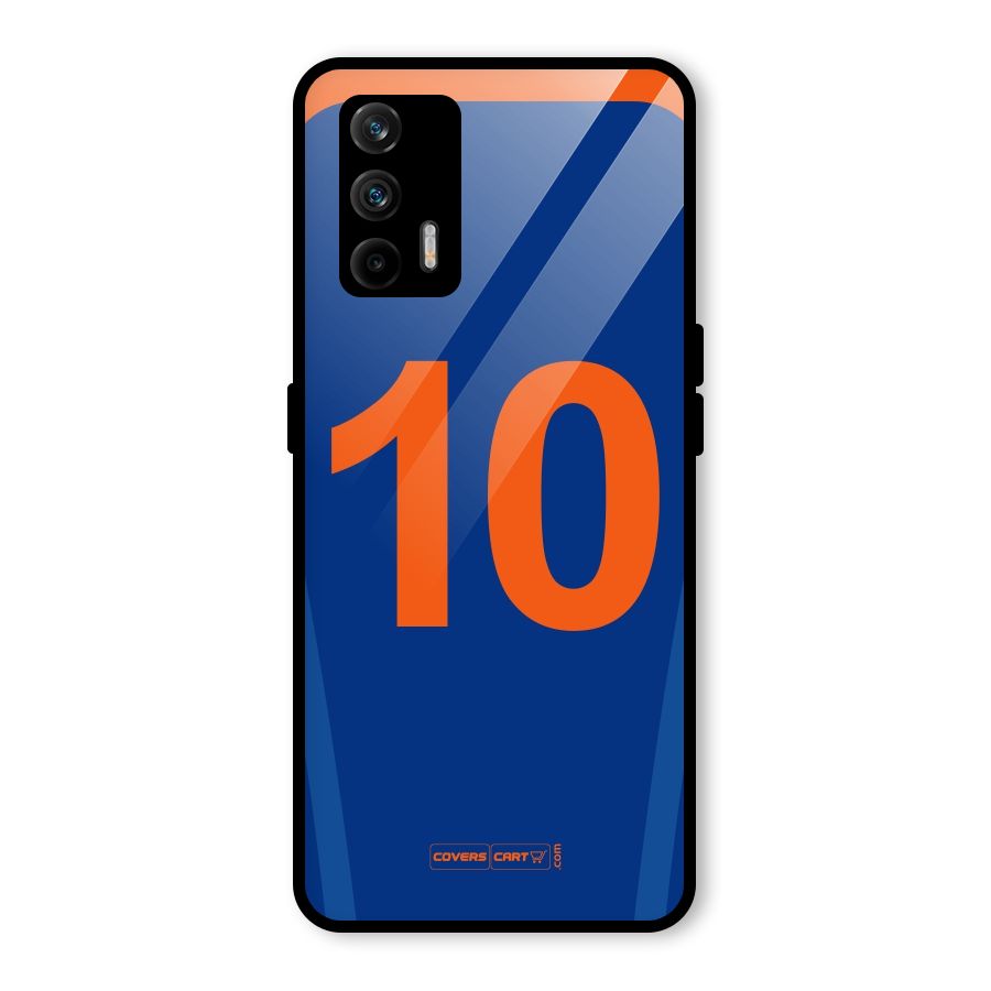 Blue Jersey Glass Back Case for Realme X7 Max