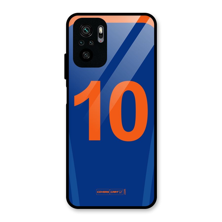 Blue Jersey Glass Back Case for Redmi Note 10S