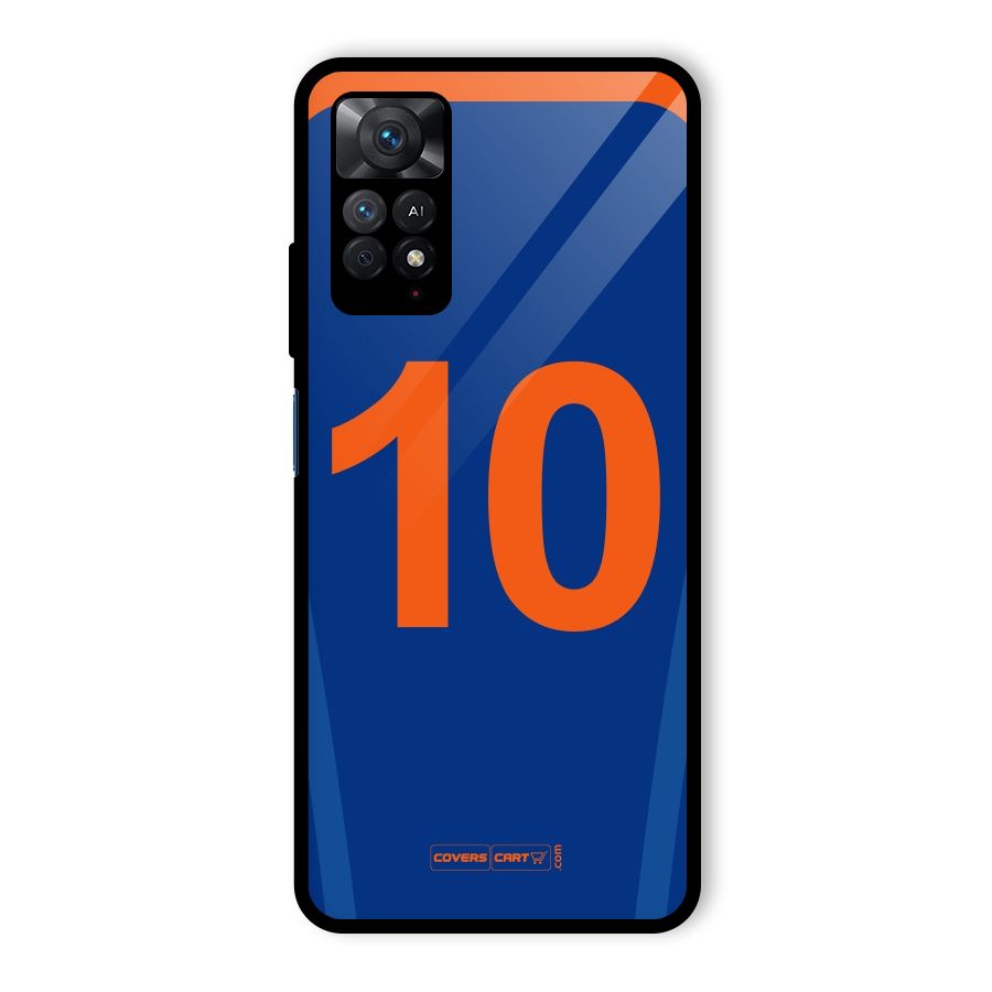 Blue Jersey Glass Back Case for Redmi Note 11 Pro