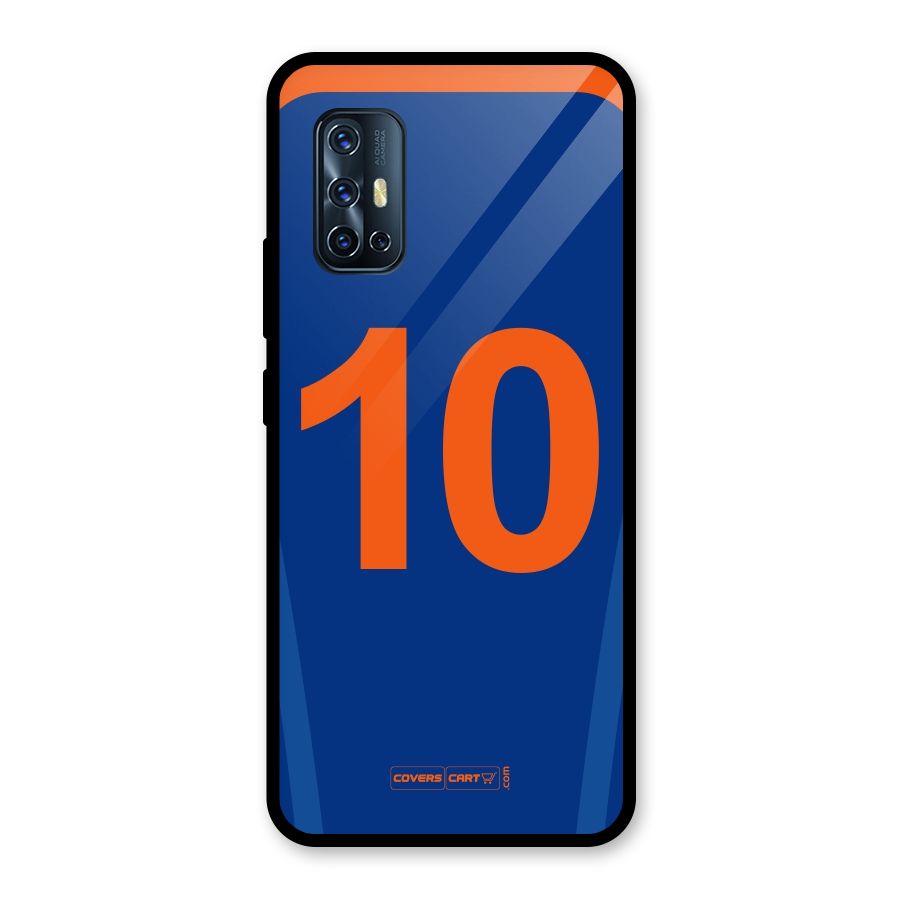 Blue Jersey Glass Back Case for Vivo V17