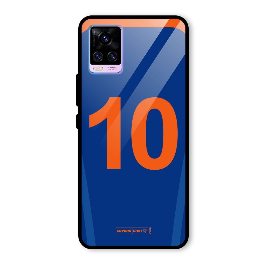 Blue Jersey Glass Back Case for Vivo V20 Pro