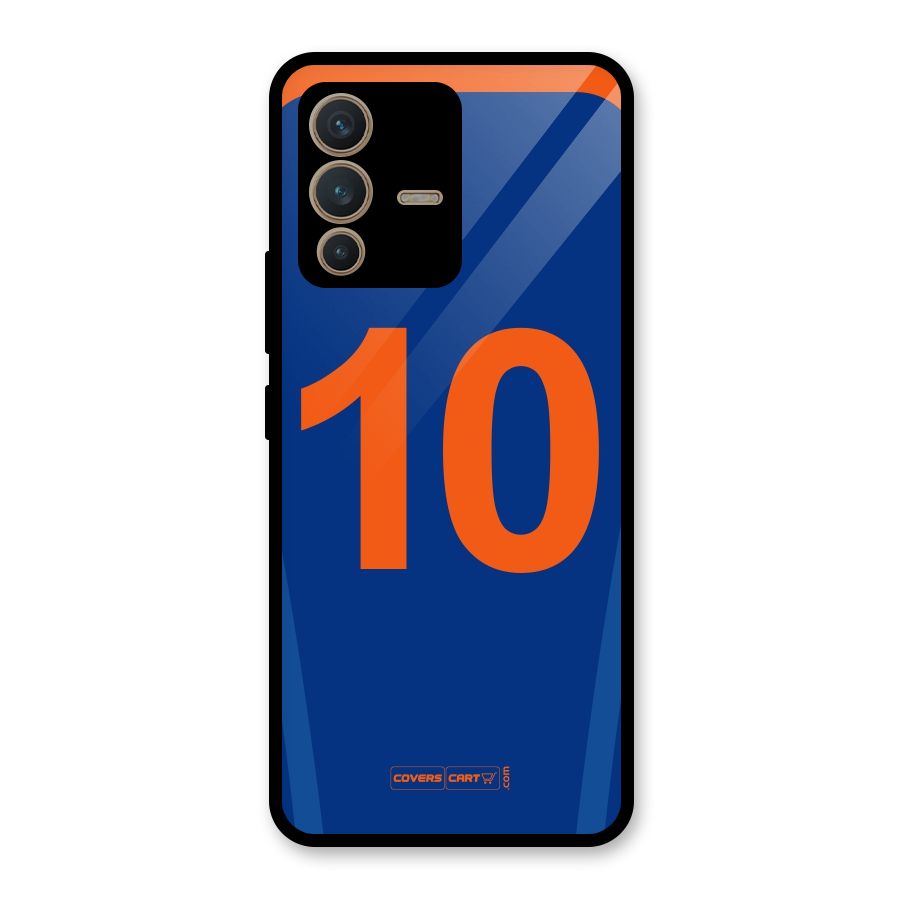 Blue Jersey Glass Back Case for Vivo V23 5G