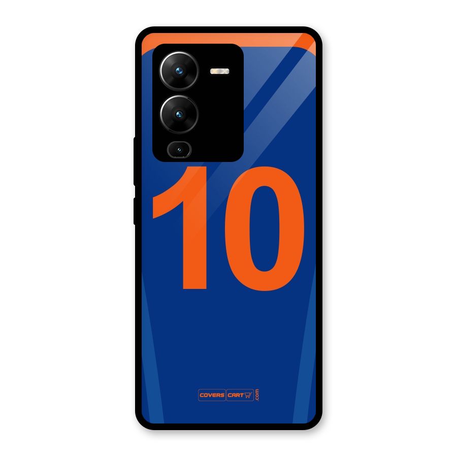 Blue Jersey Glass Back Case for Vivo V25 Pro