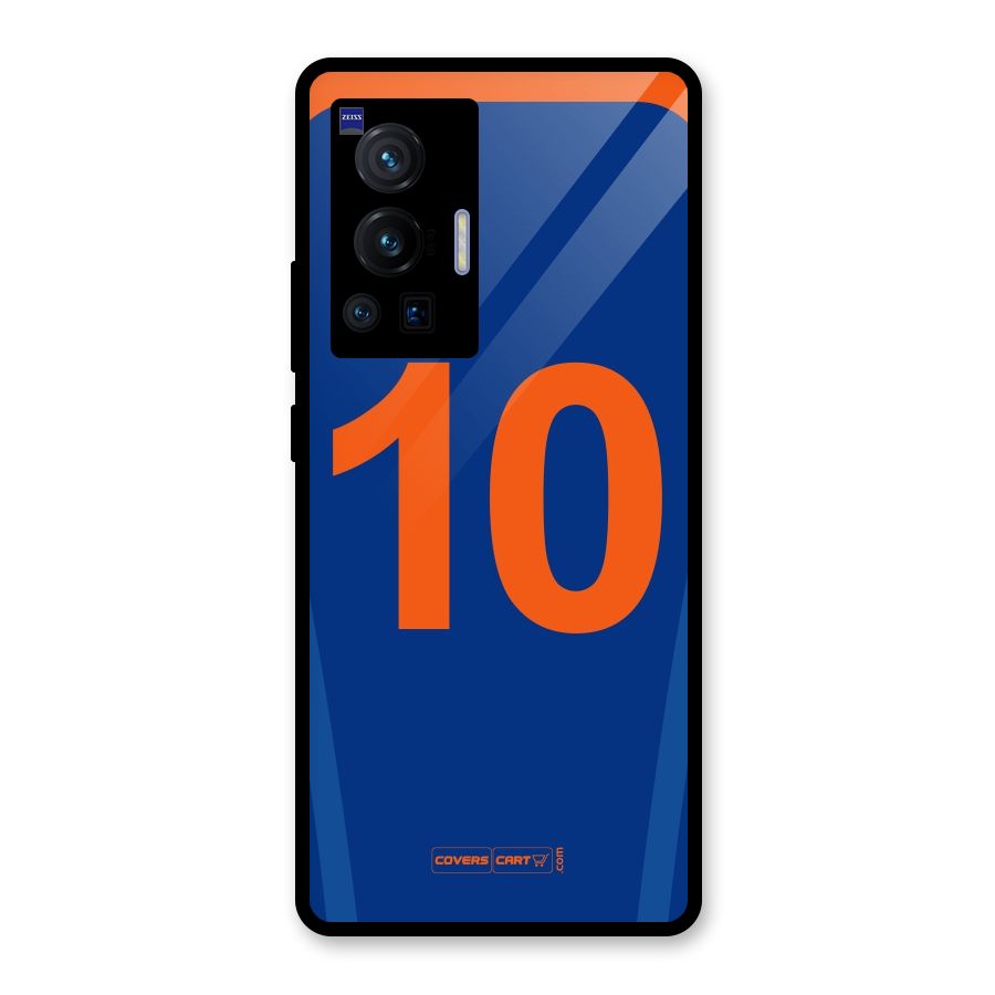 Blue Jersey Glass Back Case for Vivo X70 Pro