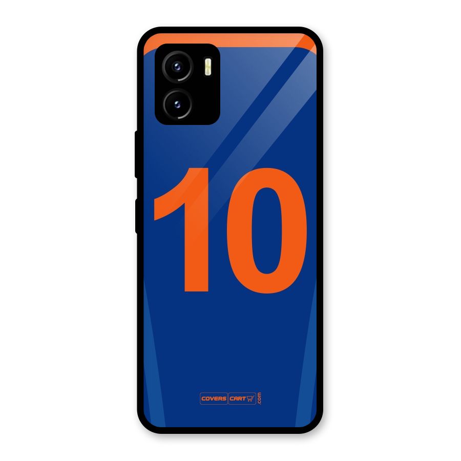 Blue Jersey Glass Back Case for Vivo Y15s