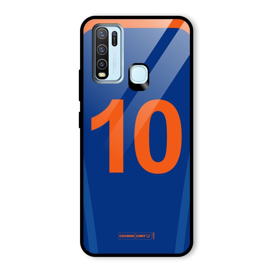 Blue Jersey Glass Back Case for Vivo Y30
