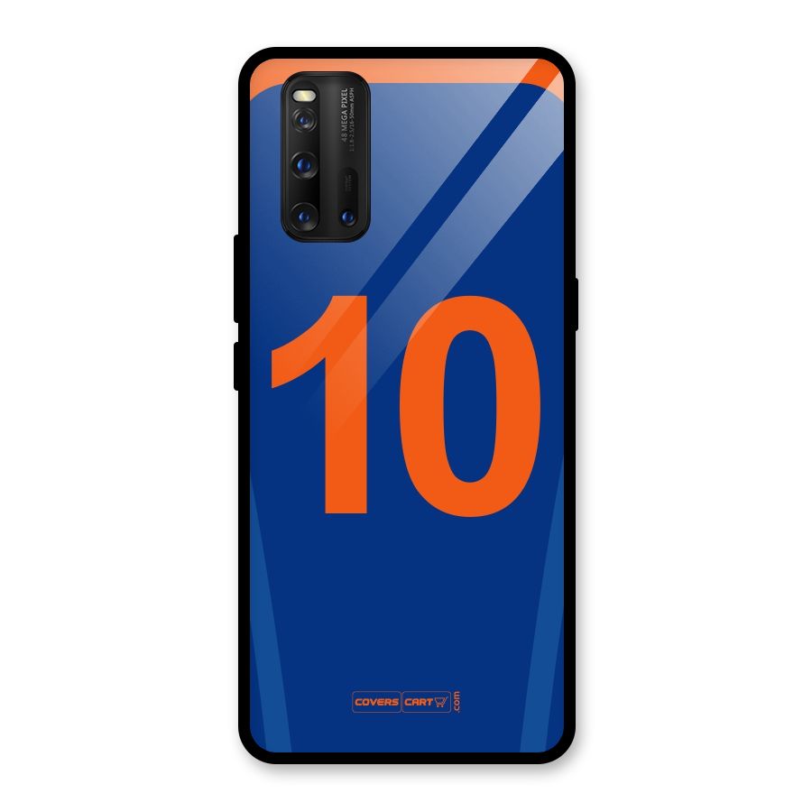 Blue Jersey Glass Back Case for Vivo iQOO 3