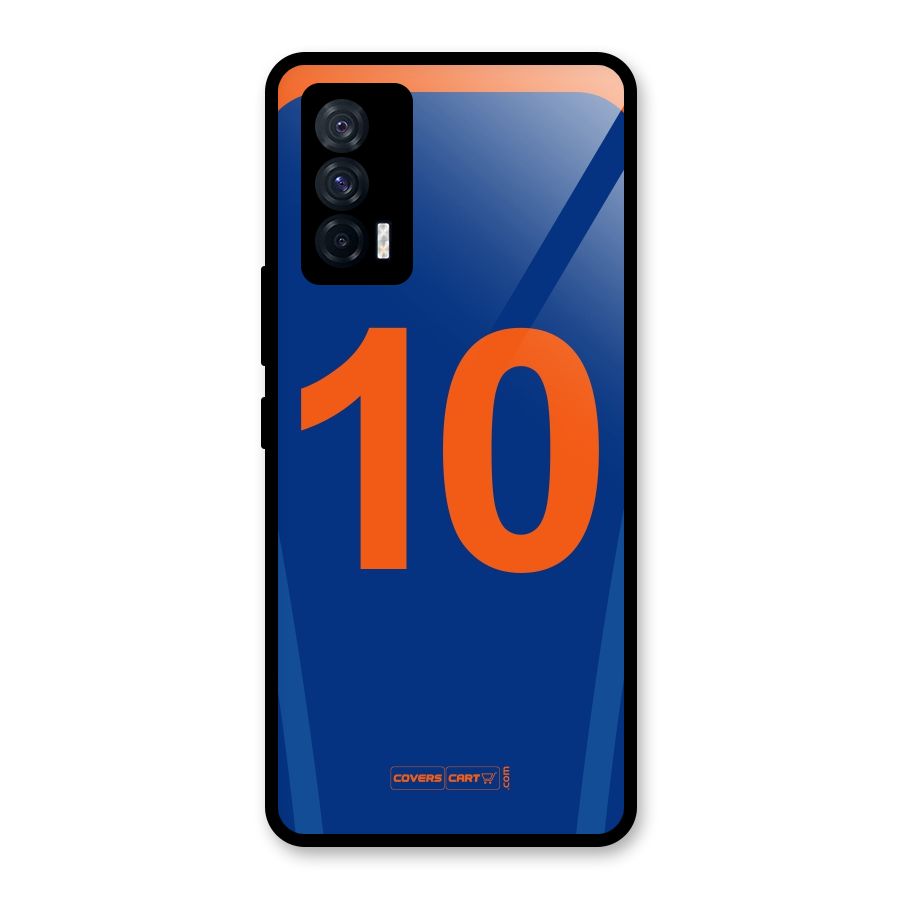Blue Jersey Glass Back Case for Vivo iQOO 7 5G