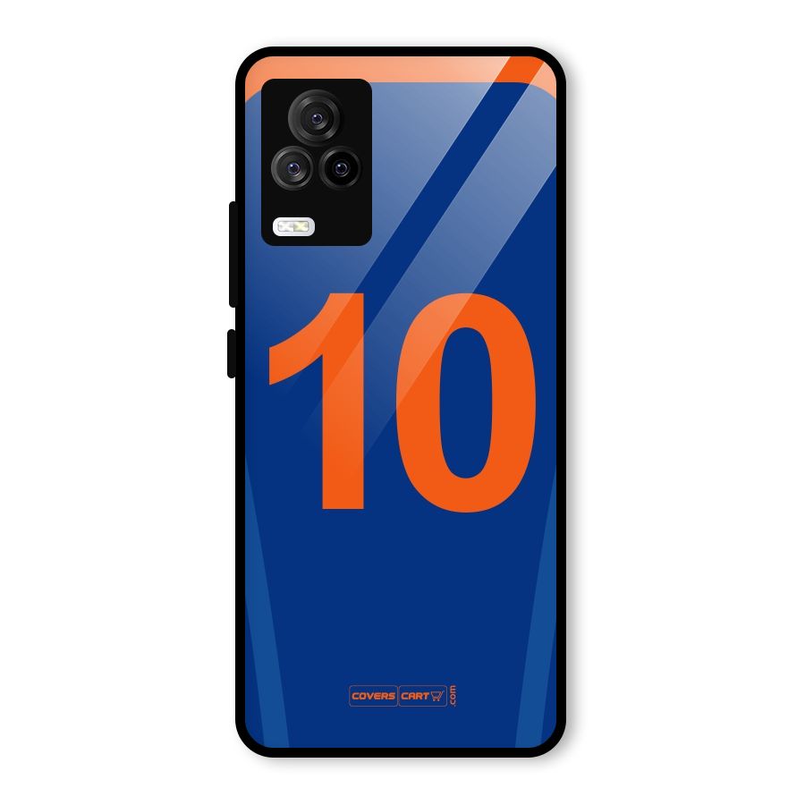 Blue Jersey Glass Back Case for Vivo iQOO 7 Legend 5G
