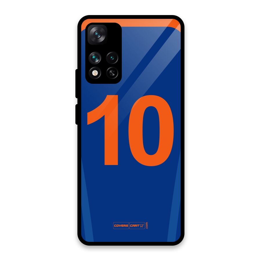 Blue Jersey Glass Back Case for Xiaomi 11i HyperCharge 5G