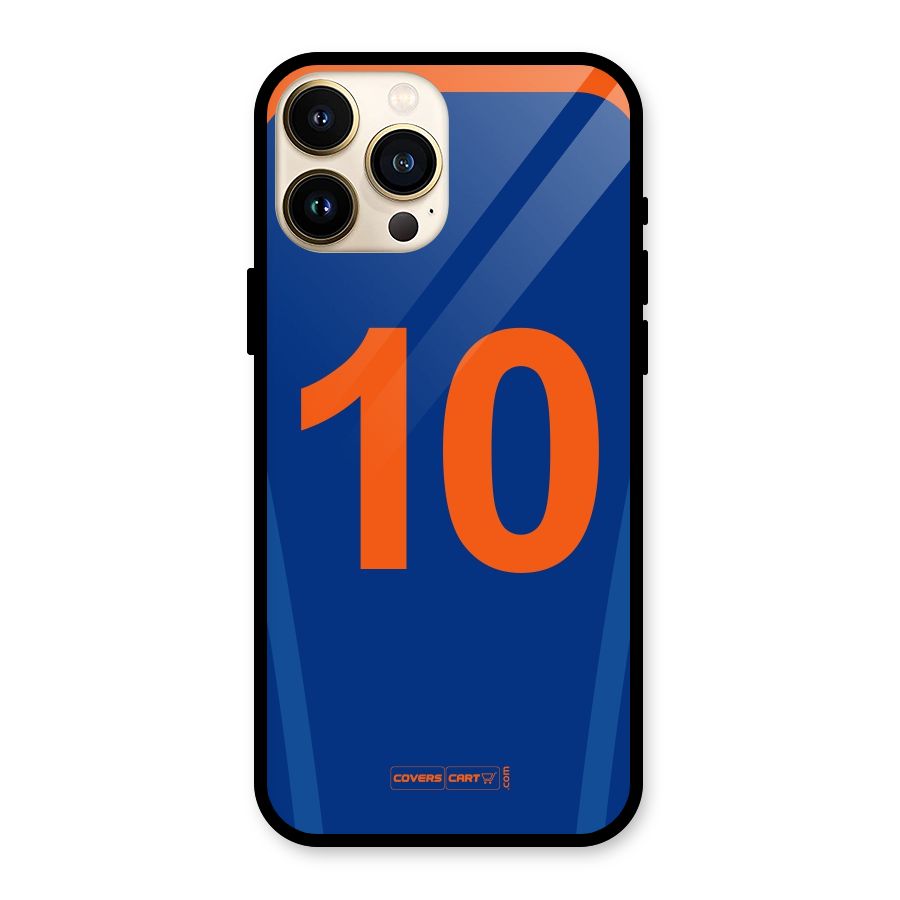 Blue Jersey Glass Back Case for iPhone 13 Pro Max