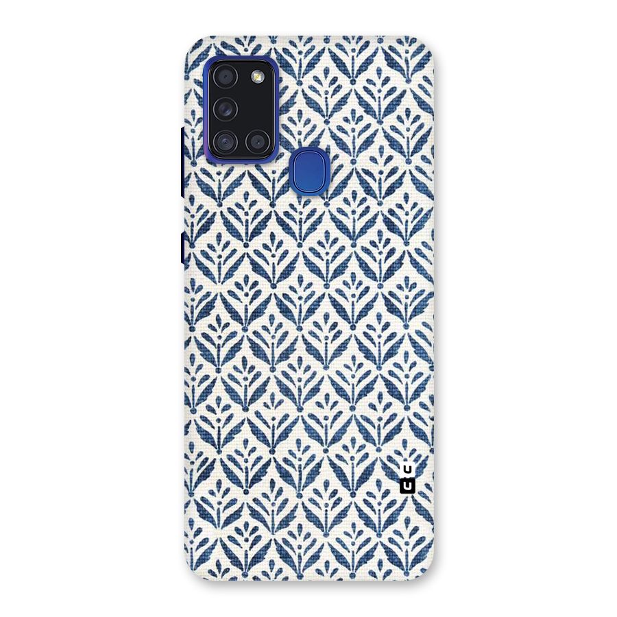 Blue Leaf Back Case for Galaxy A21s
