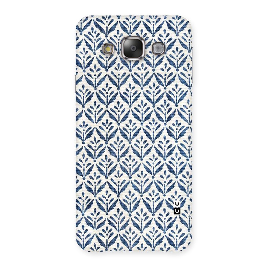 Blue Leaf Back Case for Galaxy E7