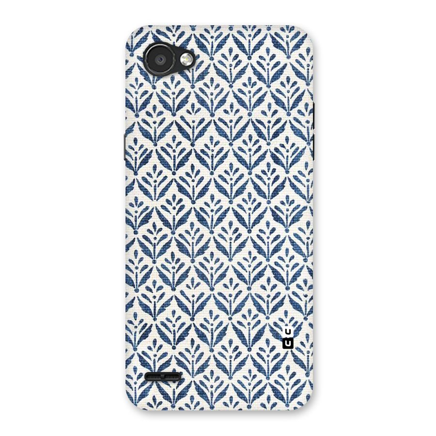 Blue Leaf Back Case for LG Q6