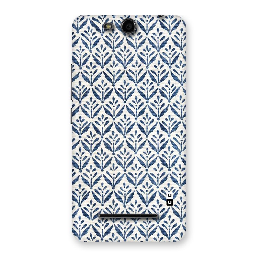 Blue Leaf Back Case for Micromax Canvas Juice 3 Q392