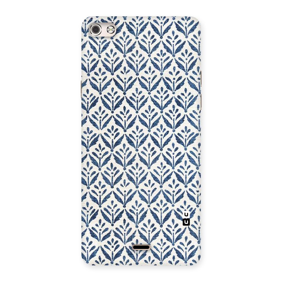 Blue Leaf Back Case for Micromax Canvas Silver 5